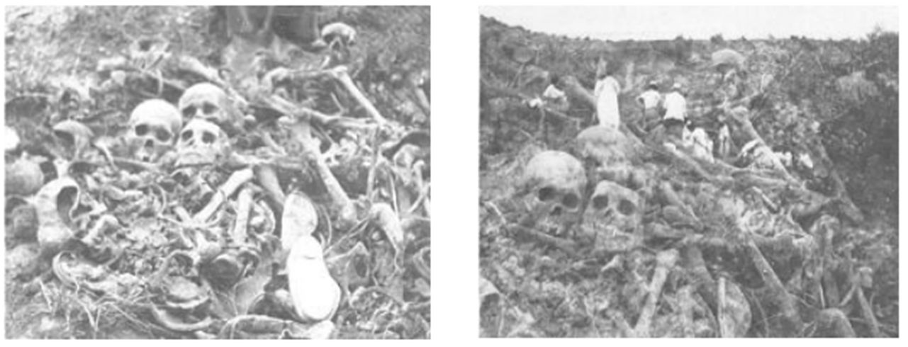 1960년 대구시 본리동 발굴현장 및 발굴유해. 사건 조사보고서 105쪽 수록.