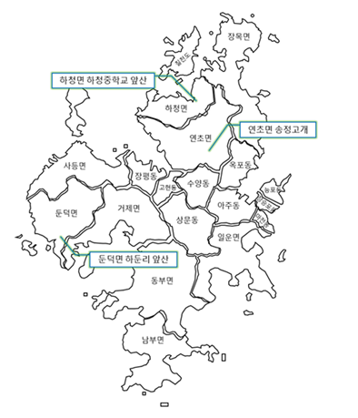 토벌대에 의한 희생 사건이 발생한 장소.