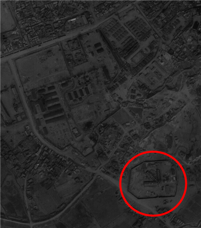 1954년 항공사진에 보이는 춘천형무소