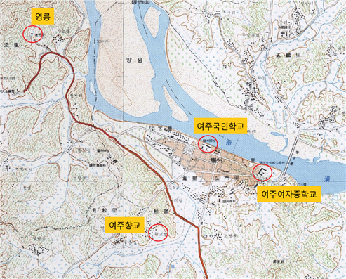 1970년대 지도로 본 여주읍